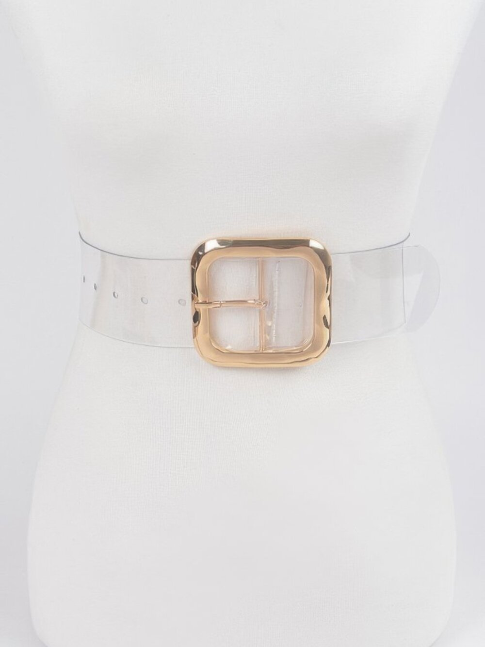 Transparent Metal Buckle Belt
